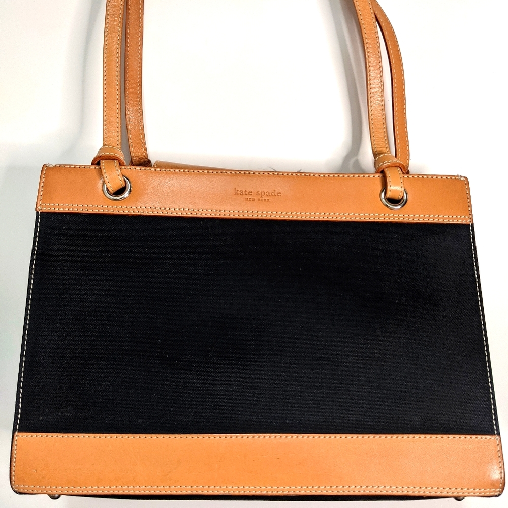 SALE! Kate Spade Vintage Canvas & Leather Satchel